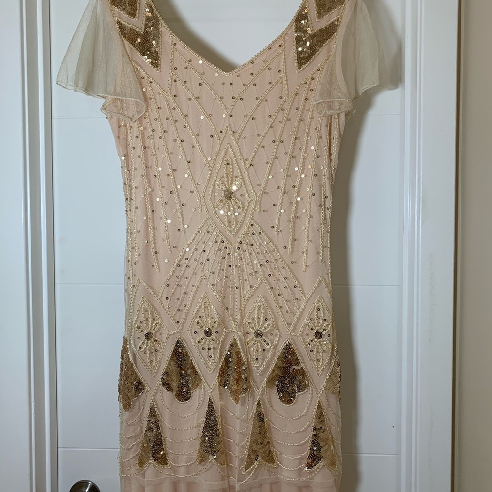 20s inspired, gatsby themed evening gown w/ gloves